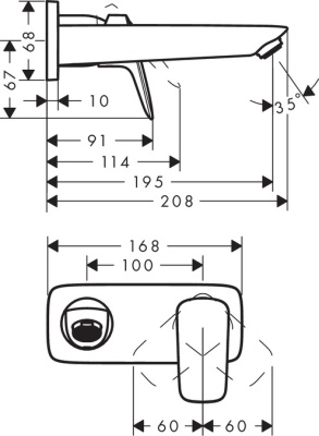 Смеситель для раковины Hansgrohe Logis 71220000 Хром