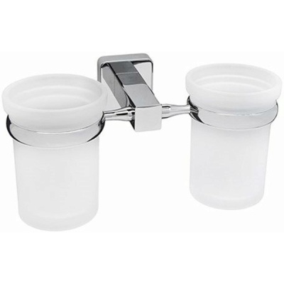 Стакан для зубных щеток WasserKRAFT Lippe K-6528D двойной Хром