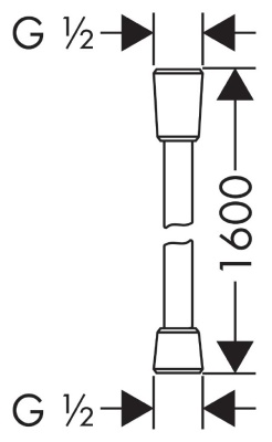 Душевой шланг Hansgrohe Comfortflex 160 28168000 Хром