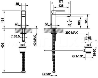 Смеситель для раковины Gessi Rettangolo 20001.031 Хром