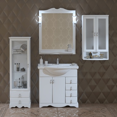 Зеркало Opadiris Клио 80 00-00000217 Белое матовое