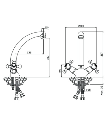 Смеситель для кухни Olive's Girona 01430GRG Хром