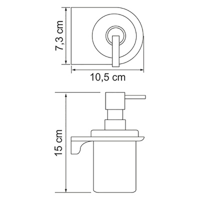 Дозатор для жидкого мыла WasserKRAFT Kammel К-8399 Хром