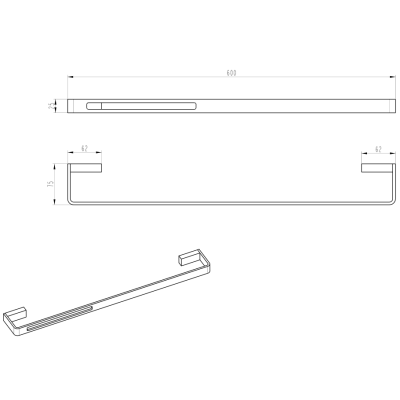 Полотенцедержатель Boheme Q 10942-G-B Черный Золото