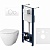 Комплект унитаза с инсталляцией AM.PM Spirit V2.0 FlashClean IS49001.701738 с сиденьем Микролифт и клавишей смыва Белый