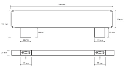 Полотенцедержатель Bemeta Nero 135004080 двойной Черный матовый