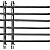 Водяной полотенцесушитель Ника Bamboo ЛБ4 50x50 Хром