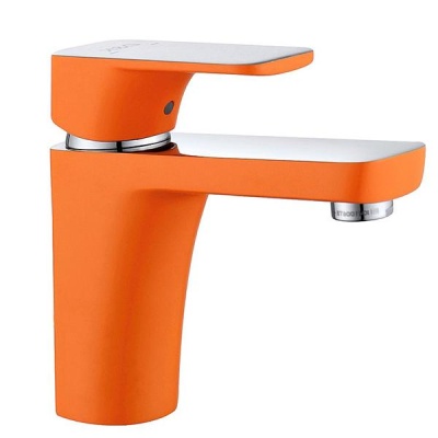 Смеситель для раковины D&K Berlin Kunste DA1432113 Хром Оранжевый