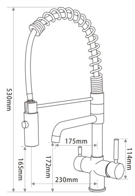 Смеситель для кухни Seaman Barcelone SSL-5370-Water Хром