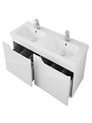 Тумба под раковину Alvaro Banos Armonia 125 подвесная Белый лак