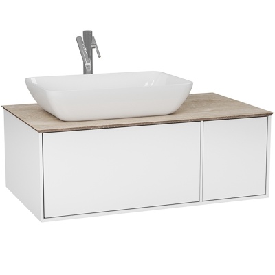 Тумба под раковину Diborg Elise 90 77.7236 подвесная Белый глянец