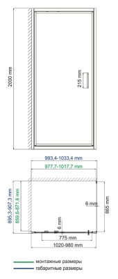 Душевой уголок WasserKRAFT Salm 90x100 27I22 Хром Прозрачный