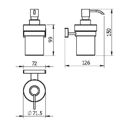 Дозатор для жидкого мыла Langberger Alster 10921A Хром