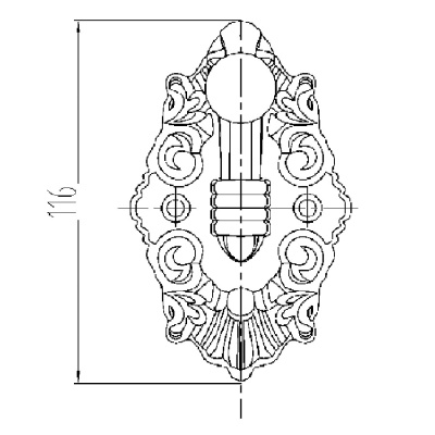 Крючок Milacio Valls MC.920.BR Бронза
