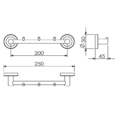 Полотенцедержатель Langberger Burano 11033A Хром