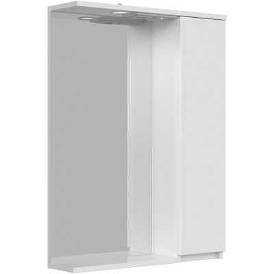 Зеркало со шкафом San Star Квадро 70 146.1-2.4.1. с подсветкой Белое