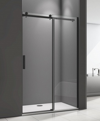 Душевая дверь в нишу Good Door Galaxy WTW-140-C-B 140 профиль Черный стекло прозрачное