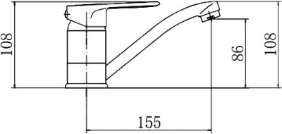 Смеситель для кухни Fashun A4507 Хром