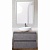 Комплект мебели для ванной BelBagno SET-KRAFT-700-PG-CDEC-BB344-LOY со смесителем Pietra Grigio, столешница - Cemento Decorato (с нанесением узора)