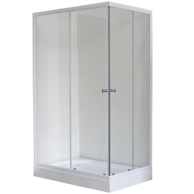 Душевой уголок Royal Bath HP 120х80 RB8120HP-T-L с поддоном профиль Белый стекло прозрачное