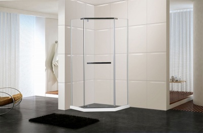 Душевой уголок Cerutti SPA Chika ZP101T 100x100 профиль Хром стекло прозрачное