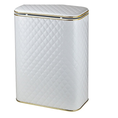 Корзина для белья Cameya WGС-M средняя Бежевая кант золото