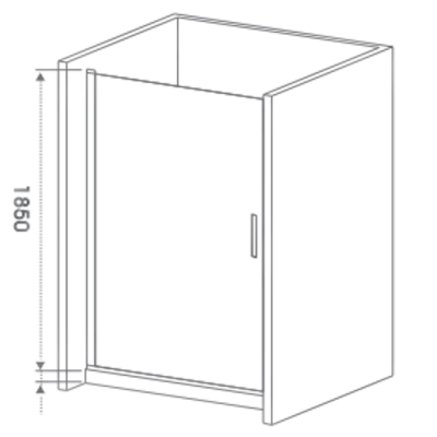 Душевая дверь в нишу Good Door Mokka DR-90-C-WE 90 профиль Алюминий белый стекло прозрачное