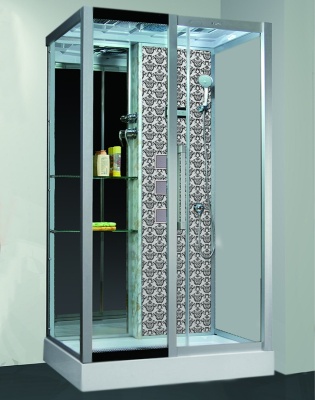 Душевая кабина Niagara Lux 7713 120x80 R профиль Хром задняя стенка Черная