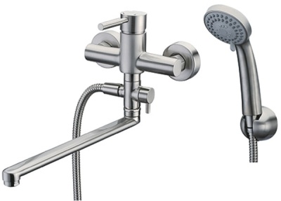 Смеситель для ванны WasserKRAFT Wern 4202L универсальный Хром матовый