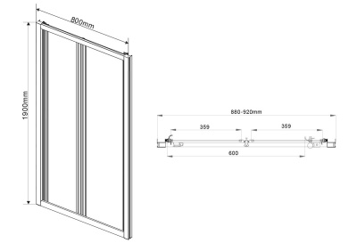 Душевая дверь Vincea Garda VDB-1G800CL 80x190 профиль Хром стекло прозрачное