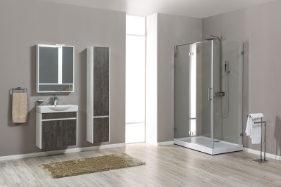 Шкаф пенал Aquanet Коста 35 188408 подвесной R Дуб антик Белый