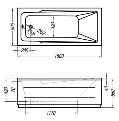 Акриловая ванна Kolpa San Armida 180x80 Basis