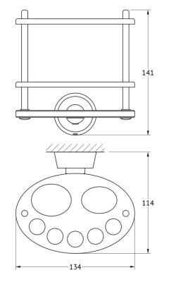 Держатель для зубных щеток FBS Vizovice 060 Хром