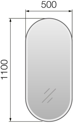 Зеркало Marka One Lola 50 У85580 с подсветкой Холодный свет 300 LED