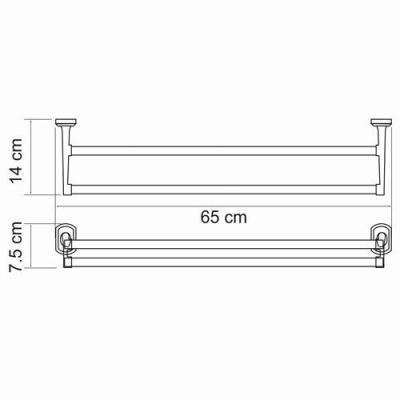 Полотенцедержатель WasserKRAFT Oder K-3040 двойной Хром