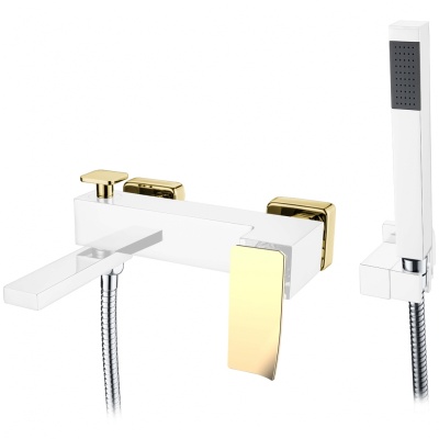 Смеситель для ванны Boheme Q 143-CRG.2 Хром Золото Смеситель для ванны Boheme Q 143-CRG.2 Хром Золото