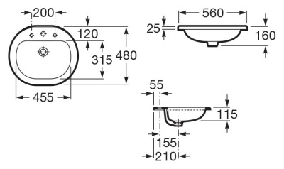 Раковина Roca Coral 55 327898000 Белая