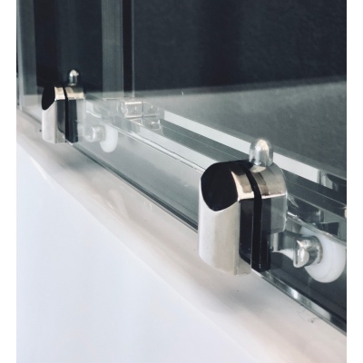 Душевая кабина Royal Bath ВК 120x80 RB8120BK1-T-CH-L стекло прозрачное задние стенки Белые