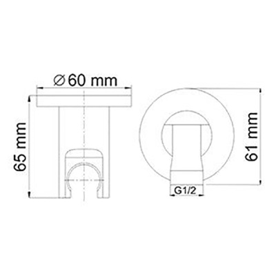 Шланговое подключение WasserKRAFT A099 Матовый хром