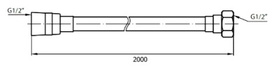 Душевой шланг Cezares Articoli Vari 200 CZR-FD-200-01 Хром