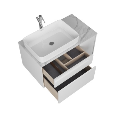 Тумба под раковину Diborg Elise 90 77.7246 подвесная Белый глянец