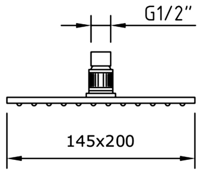 Верхний душ Clever Bimini 14,5x20 99686 Хром