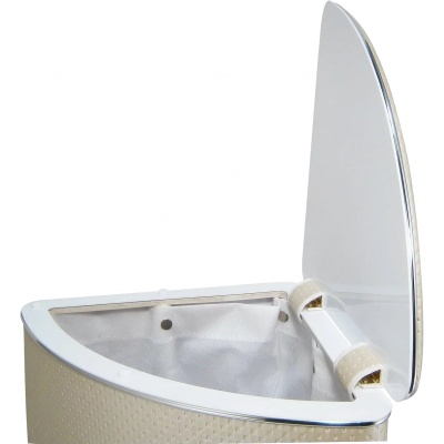 Корзина для белья Cameya Punto Y-PLH-B большая угловая Бежевая, кант хром