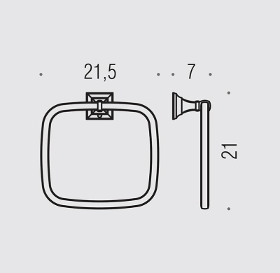 Кольцо для полотенец Colombo Design Portofino B3231.bronze Бронза