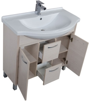 Тумба под раковину Aquanet Донна 90 169181 Дуб белый