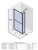 Душевая перегородка Riho Lucid GD402 100х30 GD410B030 профиль Черный стекло прозрачное