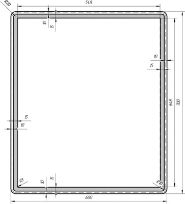 Зеркало Dreja Tiny 60 99.9022 Хром