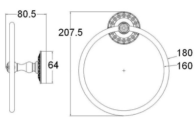 Кольцо для полотенец ZorG SL AZR 11 SL Серебро