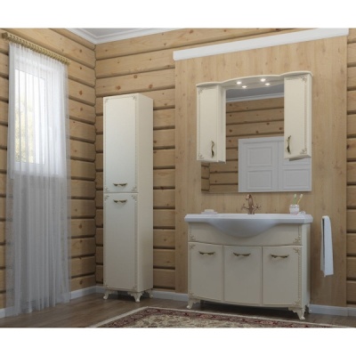 Тумба под раковину Какса-А Классик-Д 120 004241 Бежевая Золото