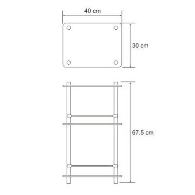Напольная полка WasserKRAFT K-4033 Хром